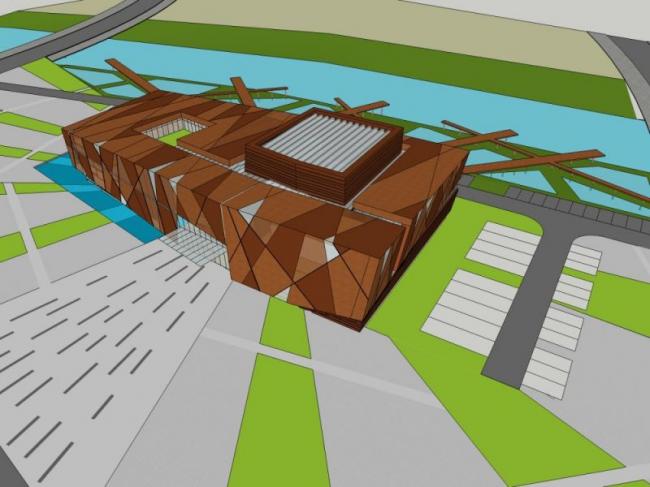 Sketchup文化模型|多层展览馆，文化建筑，现代风格