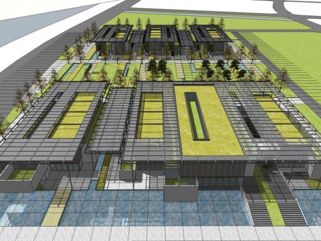 Sketchup商业模型|售楼中心，现代风格