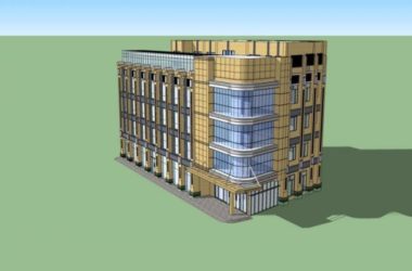 Sketchup办公模型|多层办公楼，现代风格-BIM建筑网