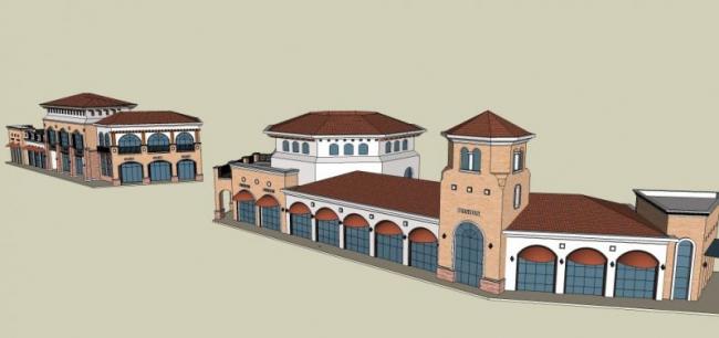 Sketchup商业模型|多层会所，古典风格