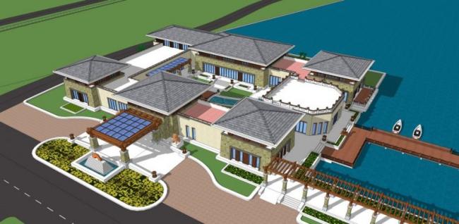 Sketchup商业模型|低层会所，古典风格