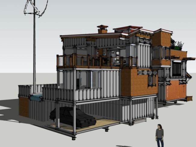 Sketchup住宅模型|独栋住宅，现代风格