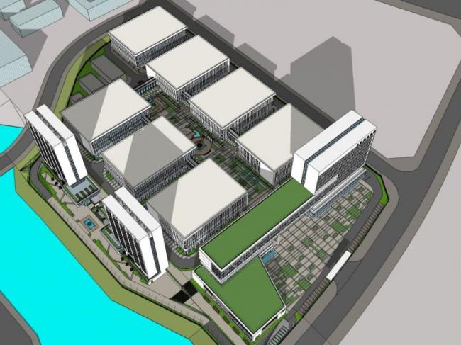 Sketchup医院模型|多高层医院，医疗建筑，现代风格