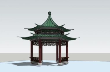 Sketchup小品模型|亭子，中式风格，小品-BIM建筑网