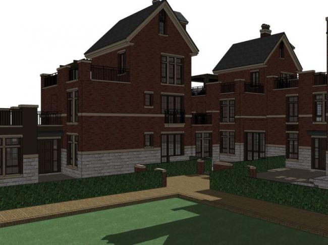 Sketchup商业模型|多层会所，古典风格