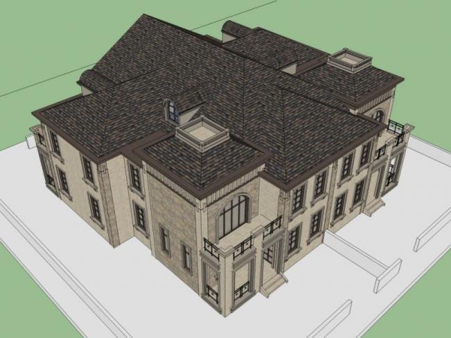 Sketchup商业模型|会所，古典风格
