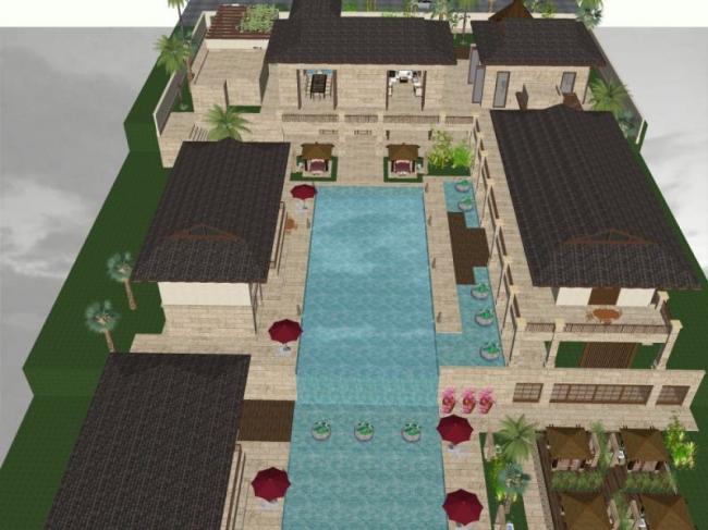 Sketchup商业模型|会所，现代风格