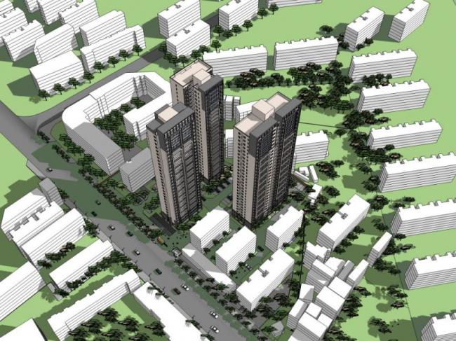 Sketchup综合体模型|高层综合体，现代风格