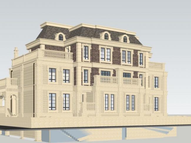Sketchup商业模型|多层会所，古典风格