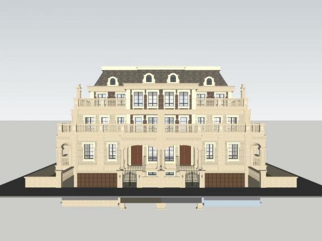 Sketchup商业模型|多层会所，古典风格