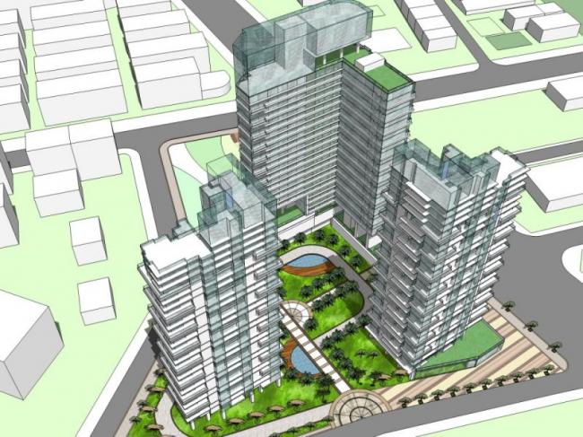 Sketchup综合体模型|高层综合体，现代风格