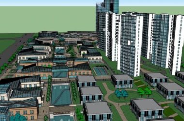 Sketchup综合体模型|多层高层混合综合体，现代风格-BIM建筑网