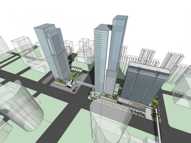 Sketchup综合体模型|超高层商业综合体，现代风格