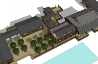 Sketchup酒店模型|酒店，中式风格-BIM建筑网