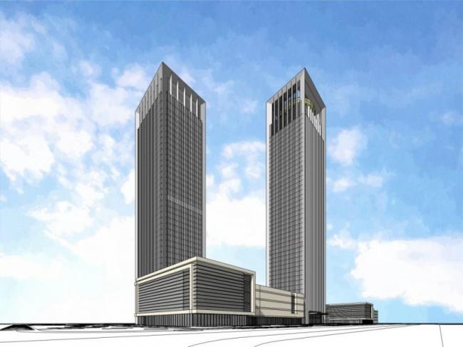 Sketchup综合体模型|超高层商业综合体，现代风格