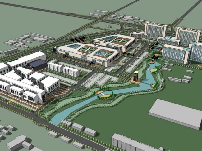 Sketchup综合体模型|多高层城市综合体，现代风格