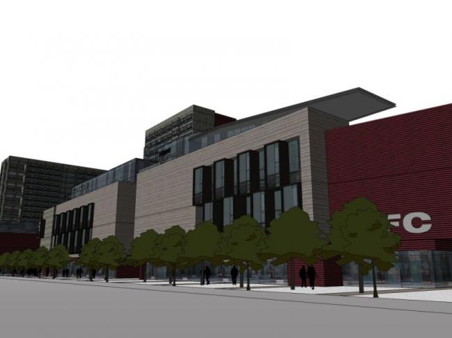 Sketchup综合体模型|多高层商业综合体，现代风格