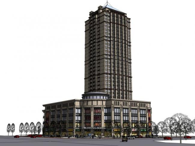 Sketchup商业模型|超高层商业建筑，现代风格