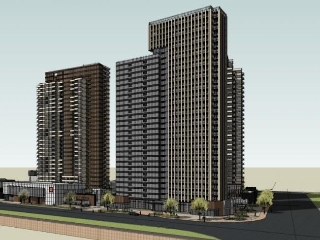 Sketchup综合体模型|超高层商业综合体，现代风格