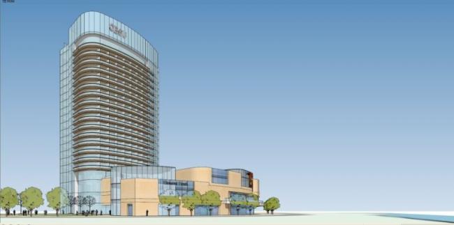 Sketchup综合体模型|多高层商业综合体，酒店，现代风格