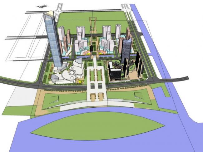 Sketchup综合体模型|超高层商业综合体，办公，酒店，住宅，现代风格