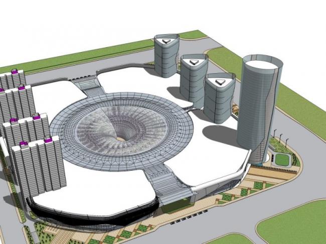 Sketchup综合体模型|超高层商业综合体，办公，酒店，住宅，现代风格