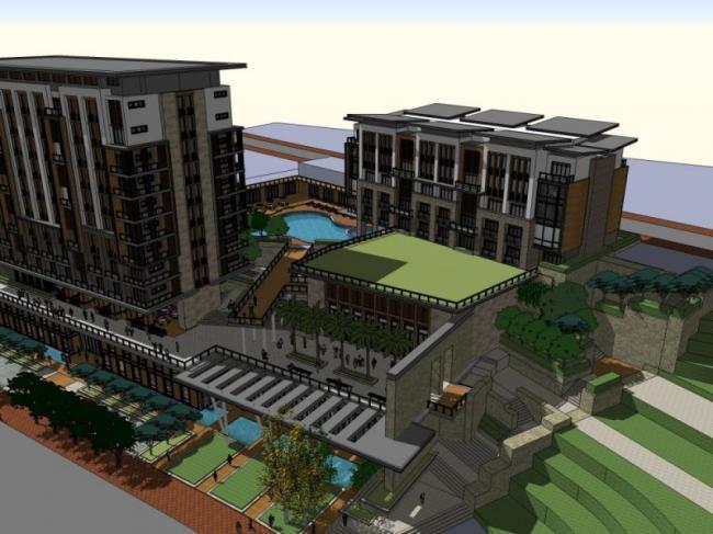 Sketchup酒店模型|山地酒店，古典风格