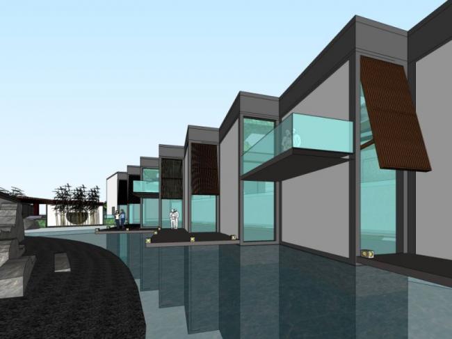 Sketchup酒店模型|多层酒店，中式风格