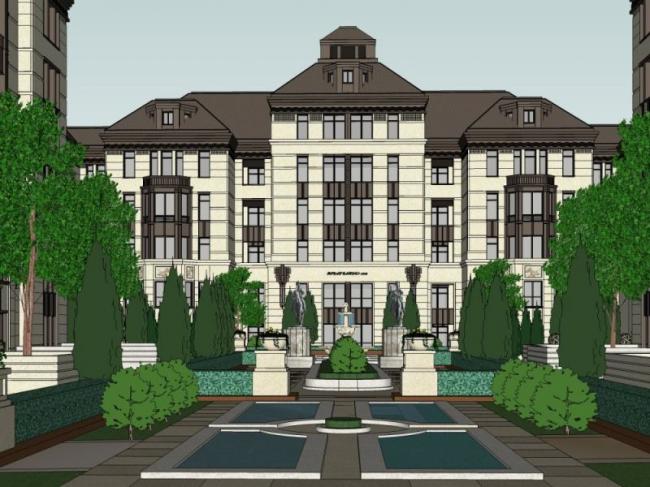 Sketchup商业模型|多层会所，现代风格