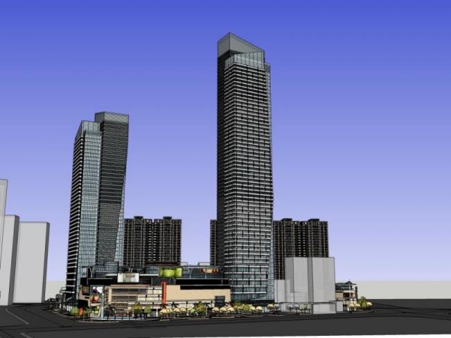 Sketchup综合体模型|超高层商业综合体，办公，酒店，住宅，现代风格