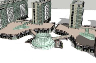 Sketchup综合体模型|多高层商业综合体，住宅，现代风格-BIM建筑网