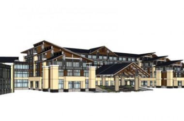 Sketchup酒店模型|多层酒店，中式风格-BIM建筑网