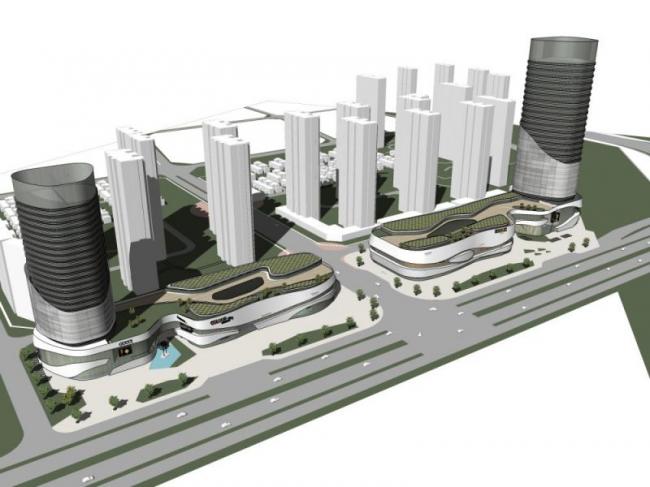 Sketchup综合体模型|超高层商业综合体，酒店，现代风格