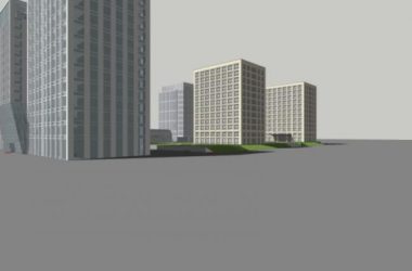 Sketchup办公模型|高层办公楼，现代风格-BIM建筑网