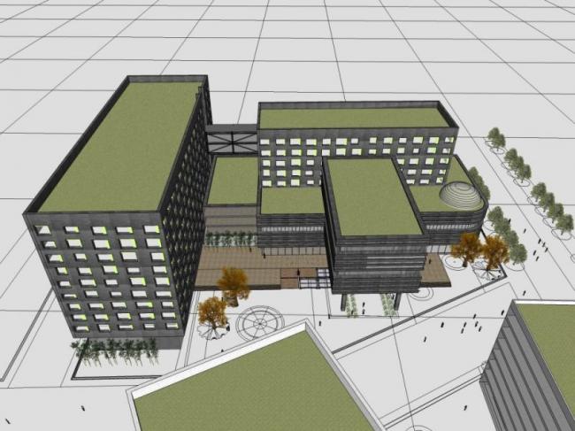 Sketchup酒店模型|多层酒店，现代风格