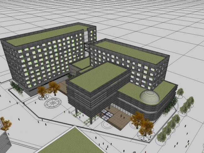 Sketchup酒店模型|多层酒店，现代风格