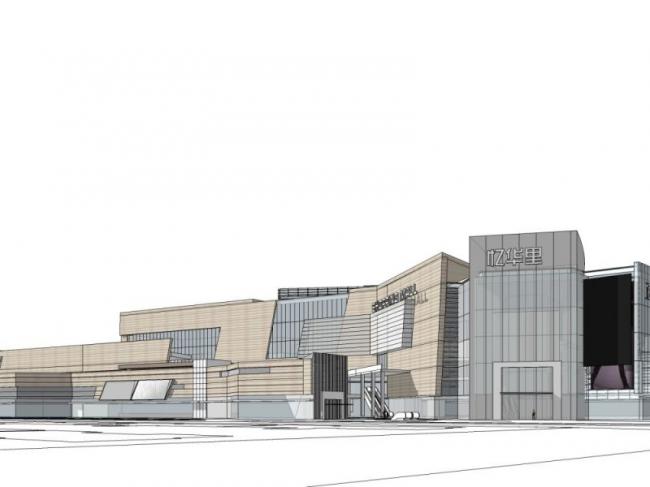 Sketchup综合体模型|多层商业综合体，现代风格