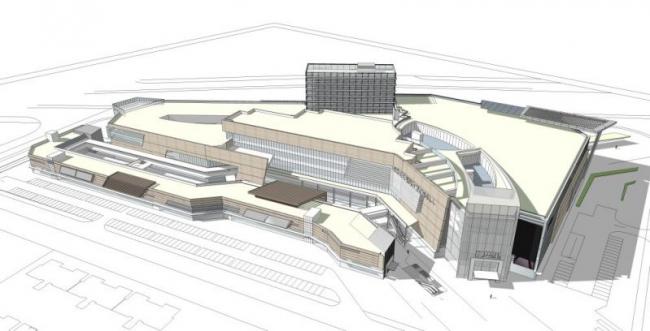 Sketchup综合体模型|多层商业综合体，现代风格