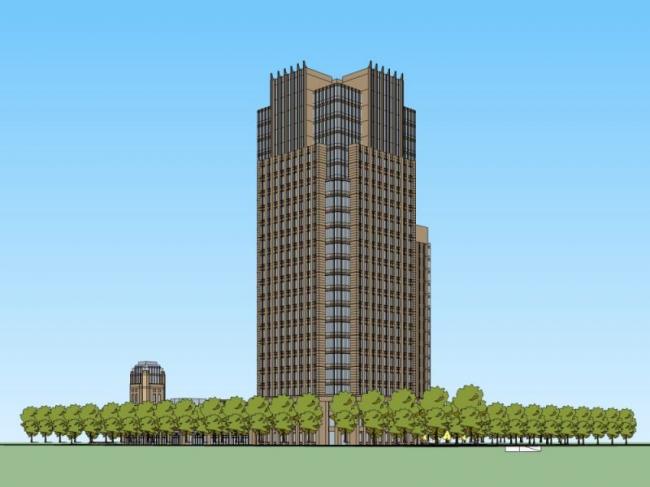 Sketchup酒店模型|高层酒店，现代风格