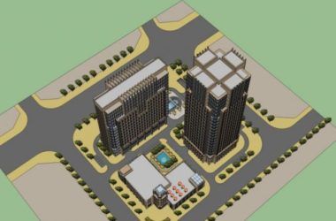 Sketchup酒店模型|高层酒店，现代风格-BIM建筑网