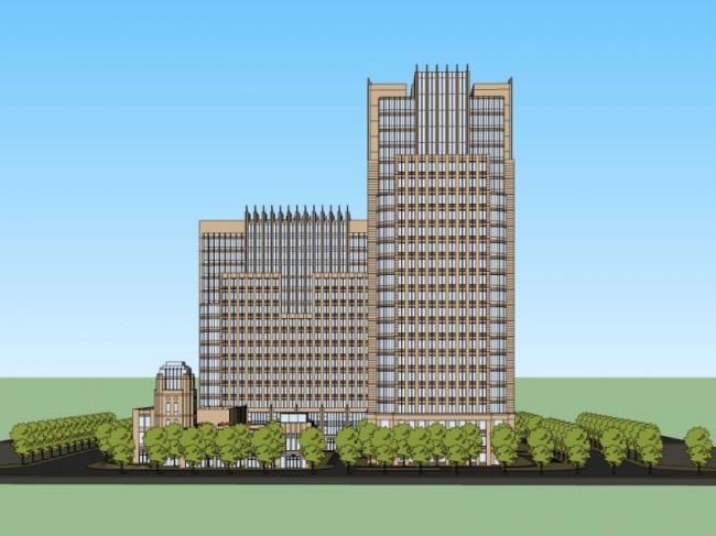 Sketchup酒店模型|高层酒店，现代风格