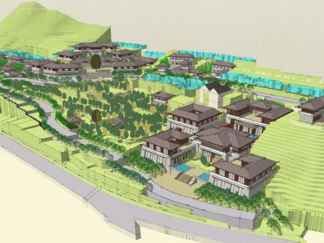 Sketchup酒店模型|多层酒店，中式风格