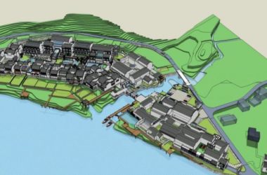 Sketchup酒店模型|度假酒店，中式风格-BIM建筑网