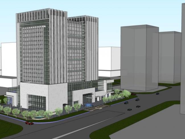 Sketchup办公模型|高层办公，现代风格