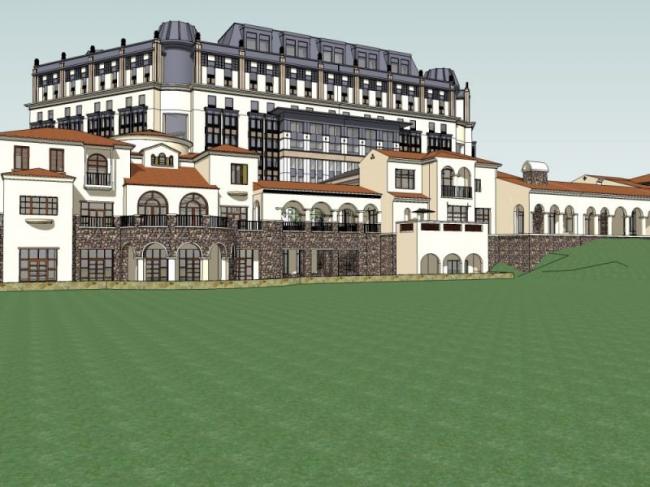 Sketchup酒店模型|多层酒店，现代风格