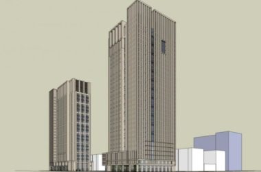 Sketchup办公模型|高层办公楼，现代风格-BIM建筑网