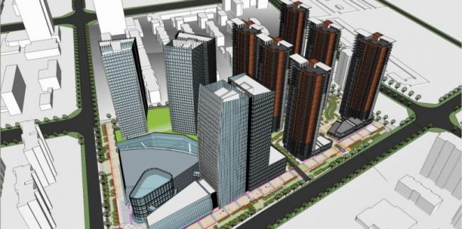 Sketchup办公模型|超高层办公楼，现代风格