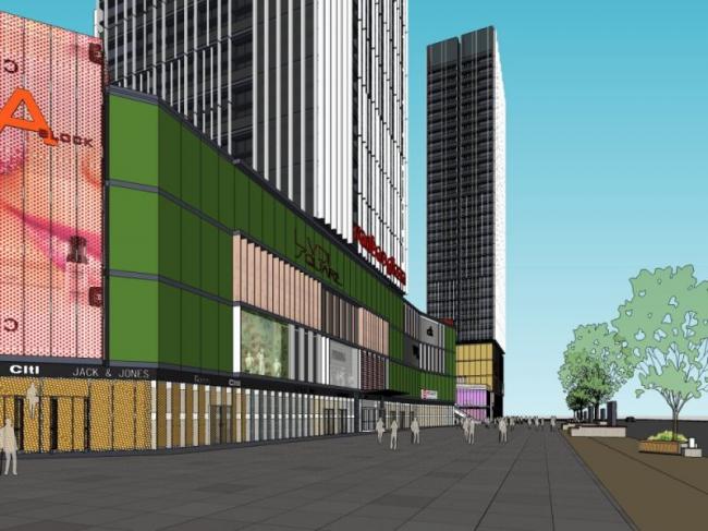 Sketchup综合体模型|超高层商业综合体，住宅，现代风格