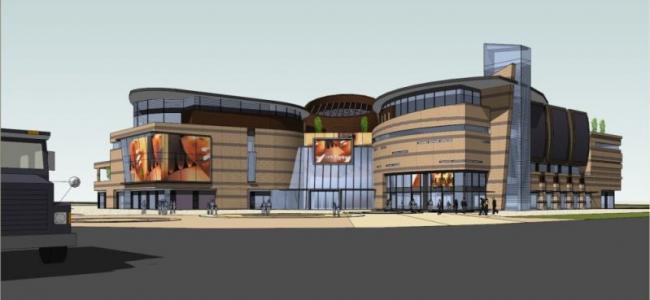 Sketchup综合体模型|多层商业综合体，现代风格