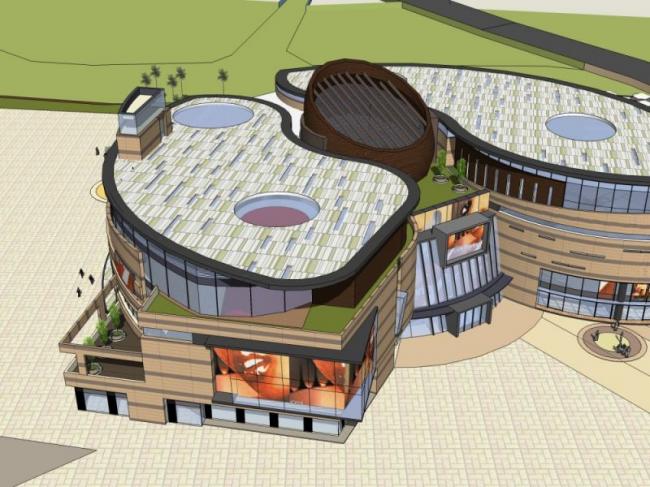 Sketchup综合体模型|多层商业综合体，现代风格